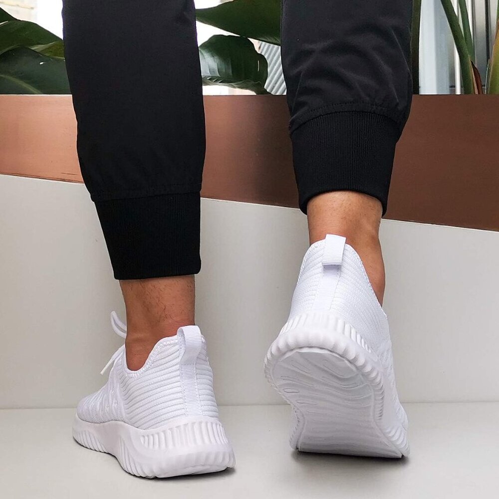 👑Men's Athletic Running Sneakers White Walking Sports Casual Lightweight Shoes - Picture 6 of 6